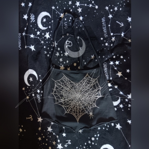 Dolls Kill Tops - Widow Tangled Heart Halter Top